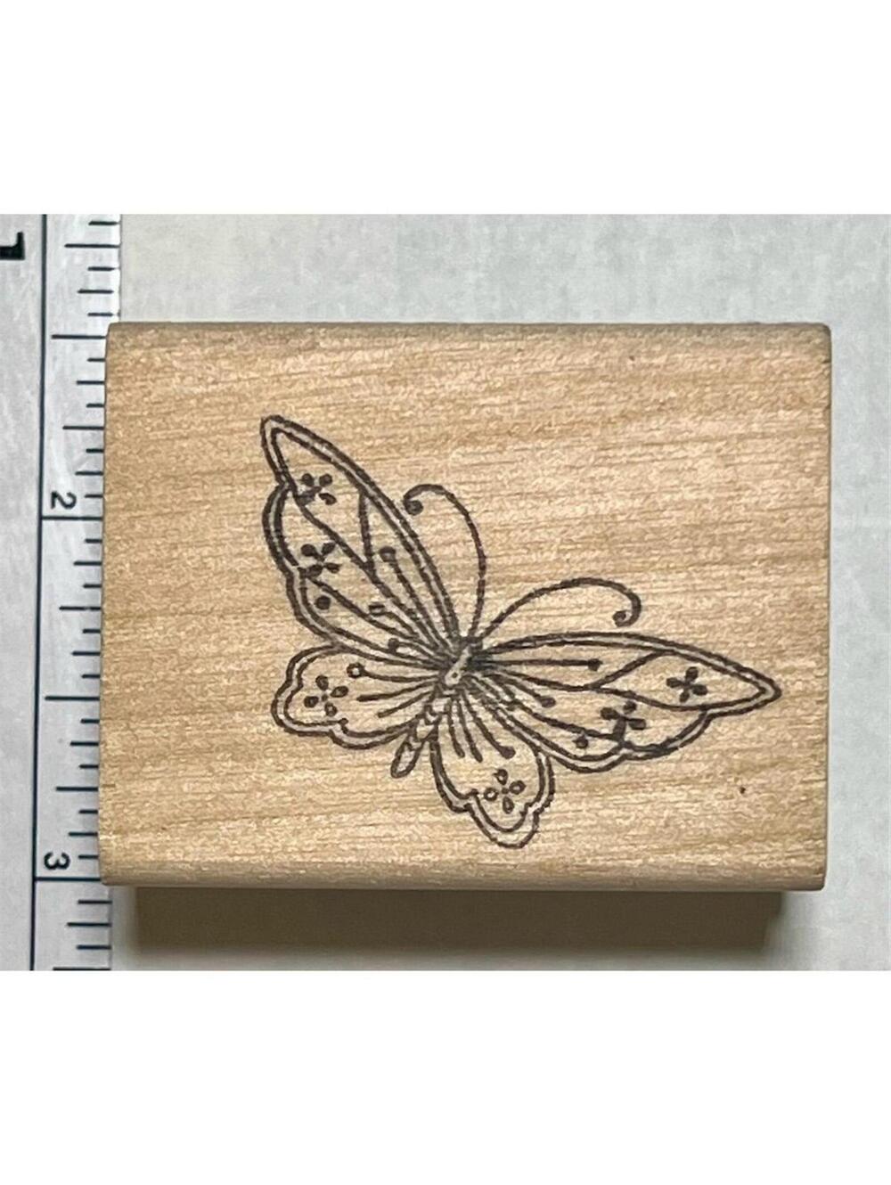 Mane Street Butterfly Rubber Stamp for Crafts & Scrapbooking